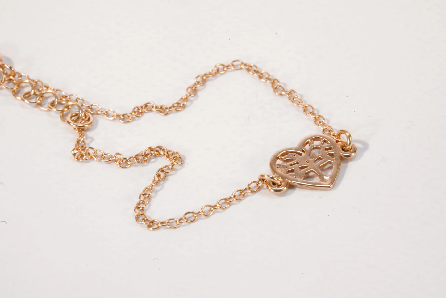 Bracelet fin en Plqué Or avec pendentif coeur et arbre de vie Ma boutique