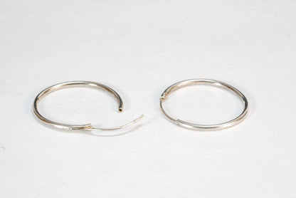 Boucles d'oreilles créoles fines en Argent Ma boutique