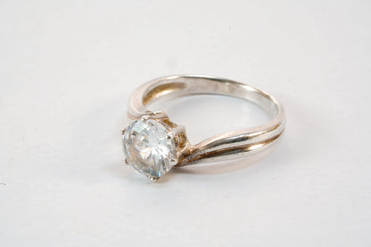 Solitaire en Argent avec pierre montée en Zirconium Ma boutique