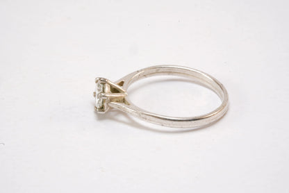 Solitaire Argent avec pierre de Zirconium Ma boutique