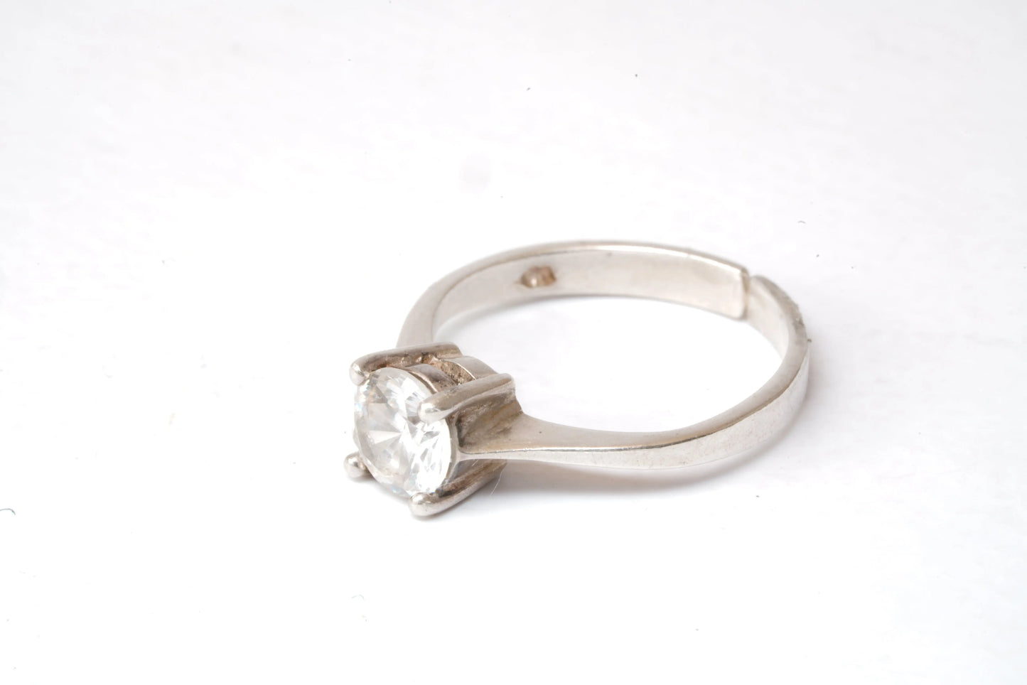 Solitaire ajustable en Argent avec pierre de Zirconium Ma boutique