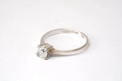 Solitaire en Argent avec pierre de Zirconium Ma boutique