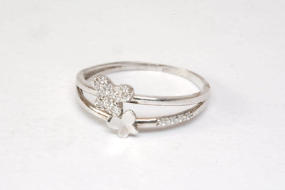 Bague fine en Argent pierre de Zirconium avec motifs papillon Ma boutique