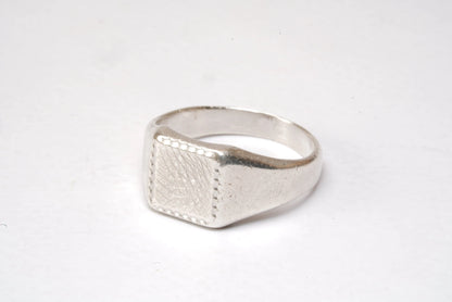 Chevalière gravée en Argent Ma boutique