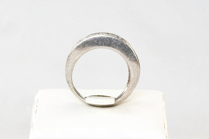 Bague en Argent avec petites pierres de Zirconium et petites pierres noires Ma boutique