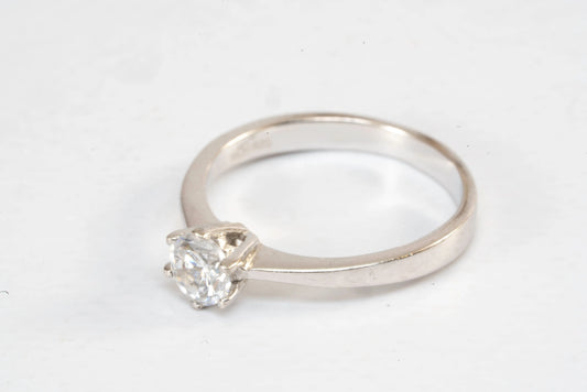 Bague en Argent sertie d'un solitaire Zirconium Ma boutique
