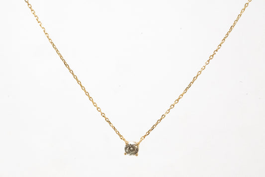 Collier en Plaqué Or avec pendentif solitaire en Zirconium Ma boutique