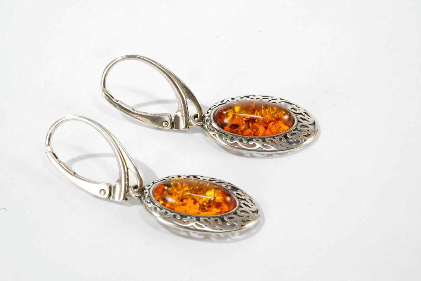 Boucles d'oreilles en Argent avec détail filigrane autour Ma boutique