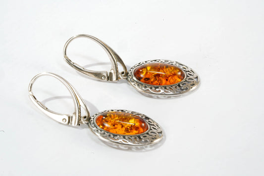 Boucles d'oreilles en Argent avec détail filigrane autour Ma boutique