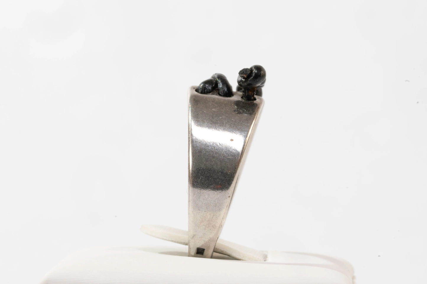 Bague en Argent avec lien en cuir Ma boutique