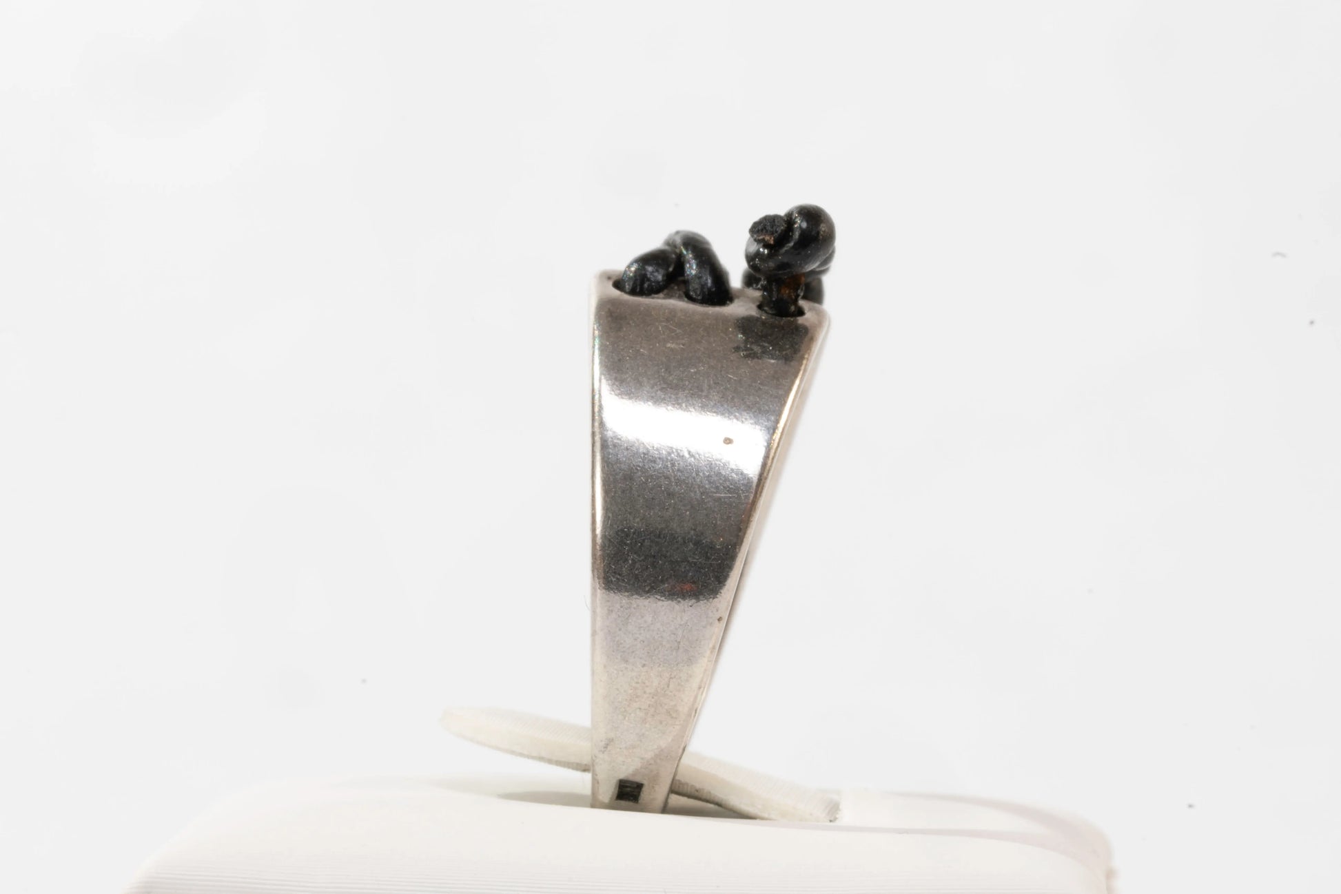 Bague en Argent avec lien en cuir Ma boutique