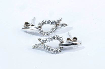 Boucles d'oreilles en Argent avec pierre de Zirconium Ma boutique