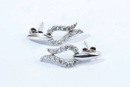Boucles d'oreilles en Argent avec pierre de Zirconium Ma boutique