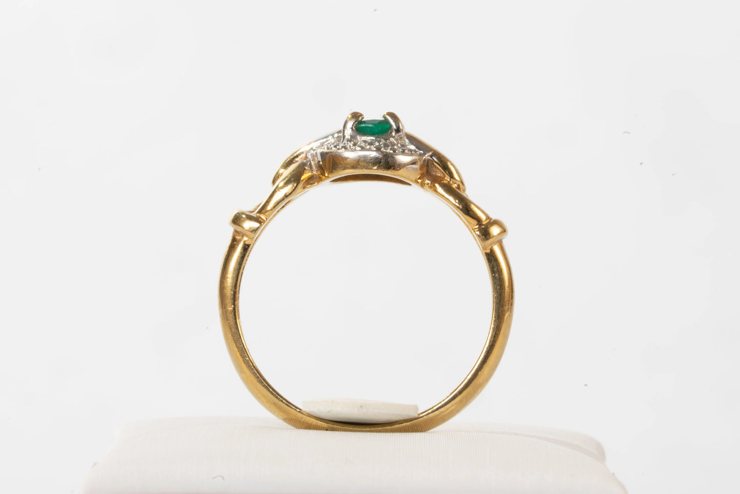 Bague en Plaqué Or sertie d'une émeraude Ma boutique