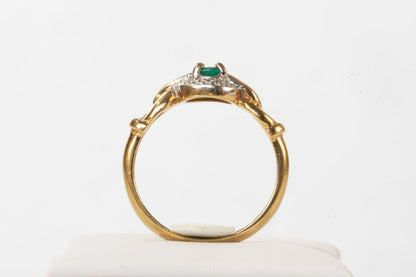 Bague en Plaqué Or sertie d'une émeraude Ma boutique