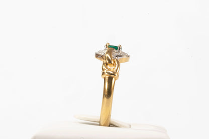 Bague en Plaqué Or sertie d'une émeraude Ma boutique