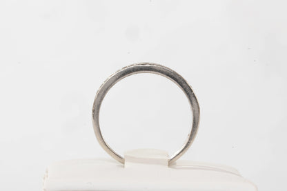 Bague en Argent avec petites pierres de Zirconium en rangée rectangulaire Ma boutique