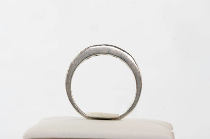 Bague en Argent avec pierres de Zirconium en rangée rectangulaire Ma boutique