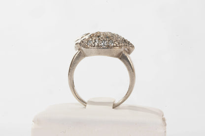 Bague en Argent motif chapeau incrusté de petites pierres de Zirconium Ma boutique