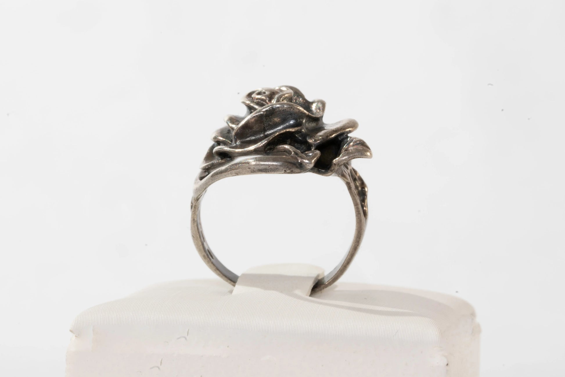 Bague en Argent motif rose sculté Ma boutique