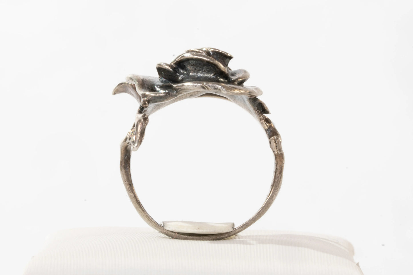 Bague en Argent motif rose sculté Ma boutique