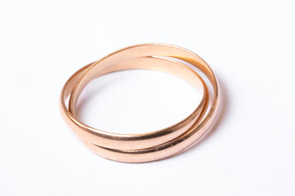 Bague Double Jonc Or Jaune 18K