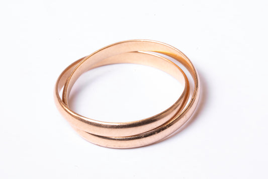 Bague Double Jonc Or Jaune 18K