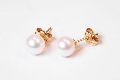 Boucles d'Oreilles Perle de Culture et Or Jaune 18 Carats