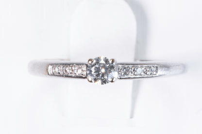 Solitaire Mauboussin "Tu Es Le Sel De Ma Vie" Diamant Or Blanc 18K