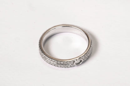 Alliance Mauboussin Double Rang Diamants – Or Blanc