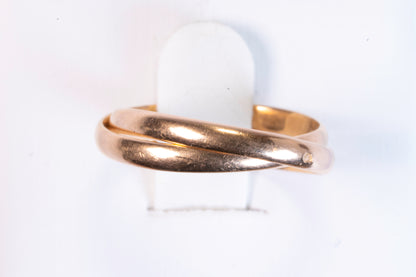 Bague Double Jonc Or Jaune 18K