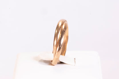 Bague Double Jonc Or Jaune 18K