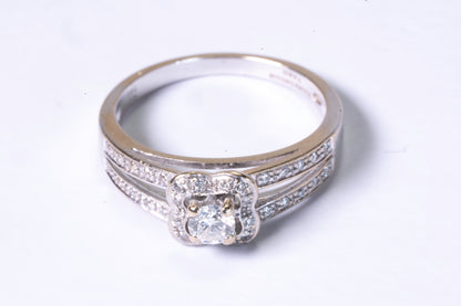 Bague Solitaire Mauboussin Chance of Love – Or Blanc et Diamants