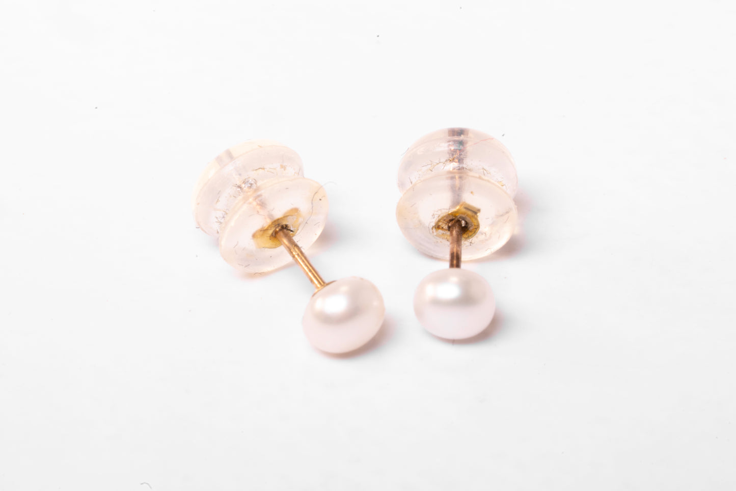 Boucles d'Oreilles clous Perle de Culture Or Jaune 9K