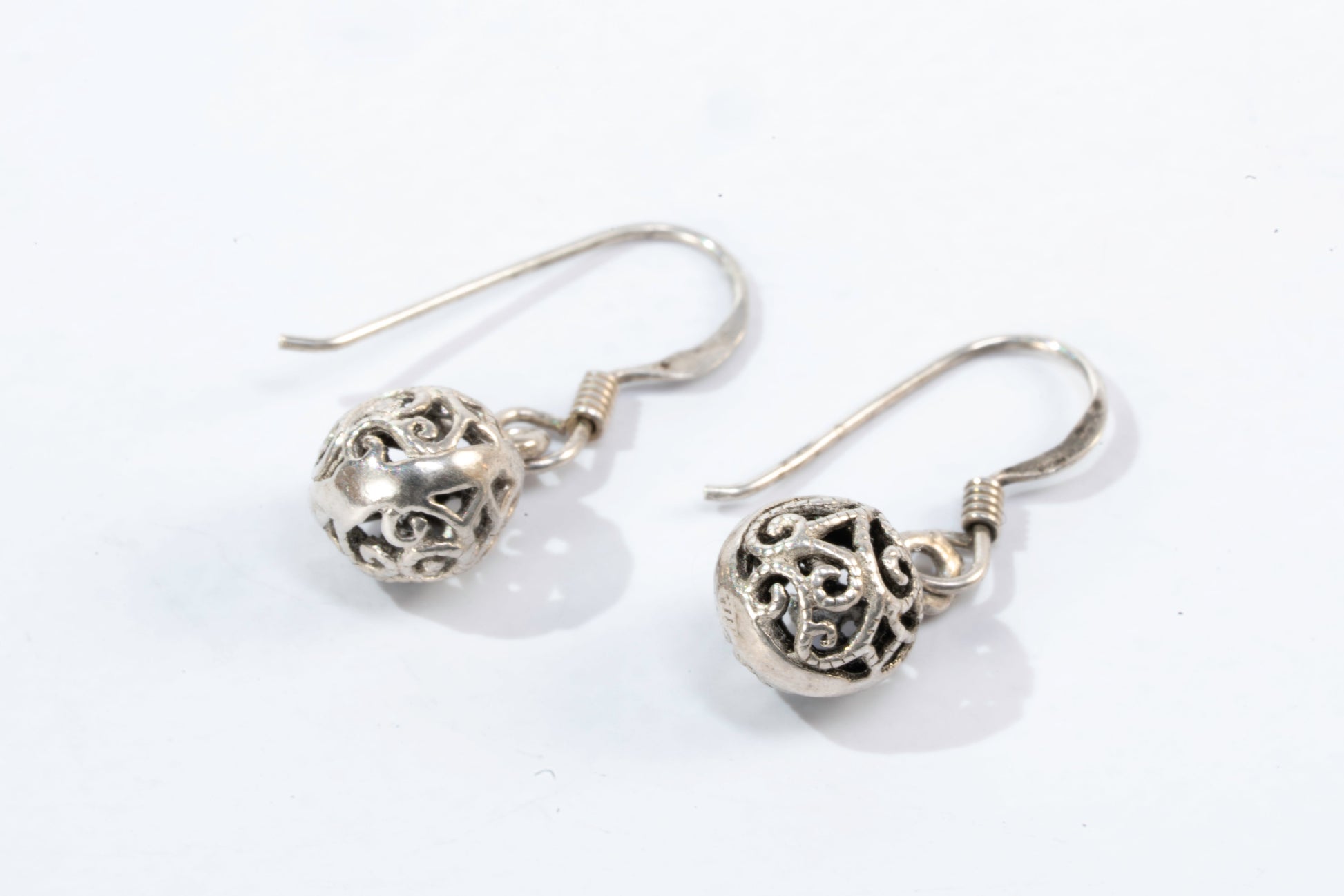 Boucles d'oreilles en Argent forme boule en filigrane Ma boutique