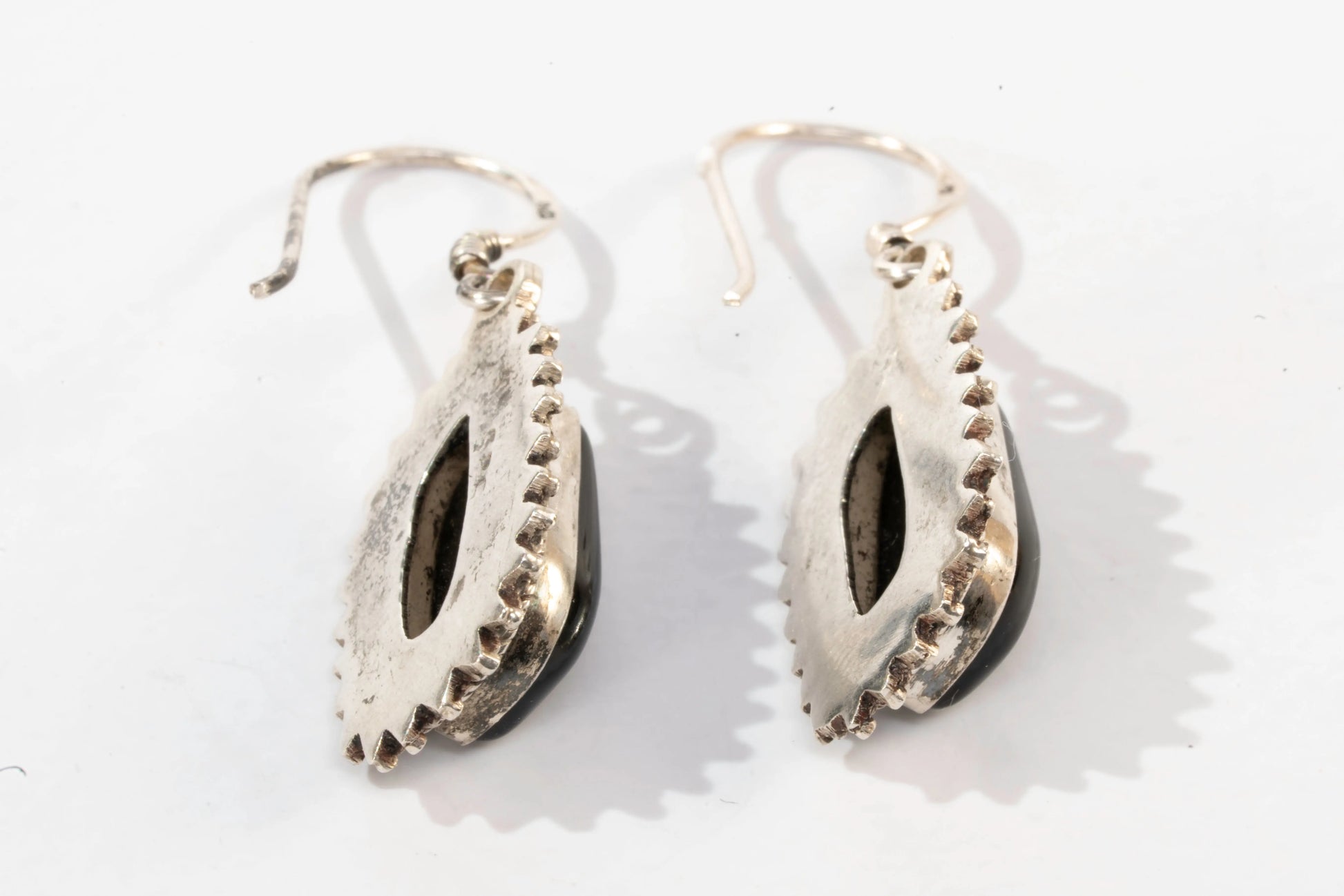 Boucles d'oreilles dormeuses en Argent avec pierres Onyx noires Ma boutique