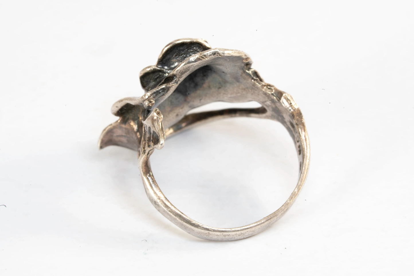 Bague en Argent motif rose sculté Ma boutique