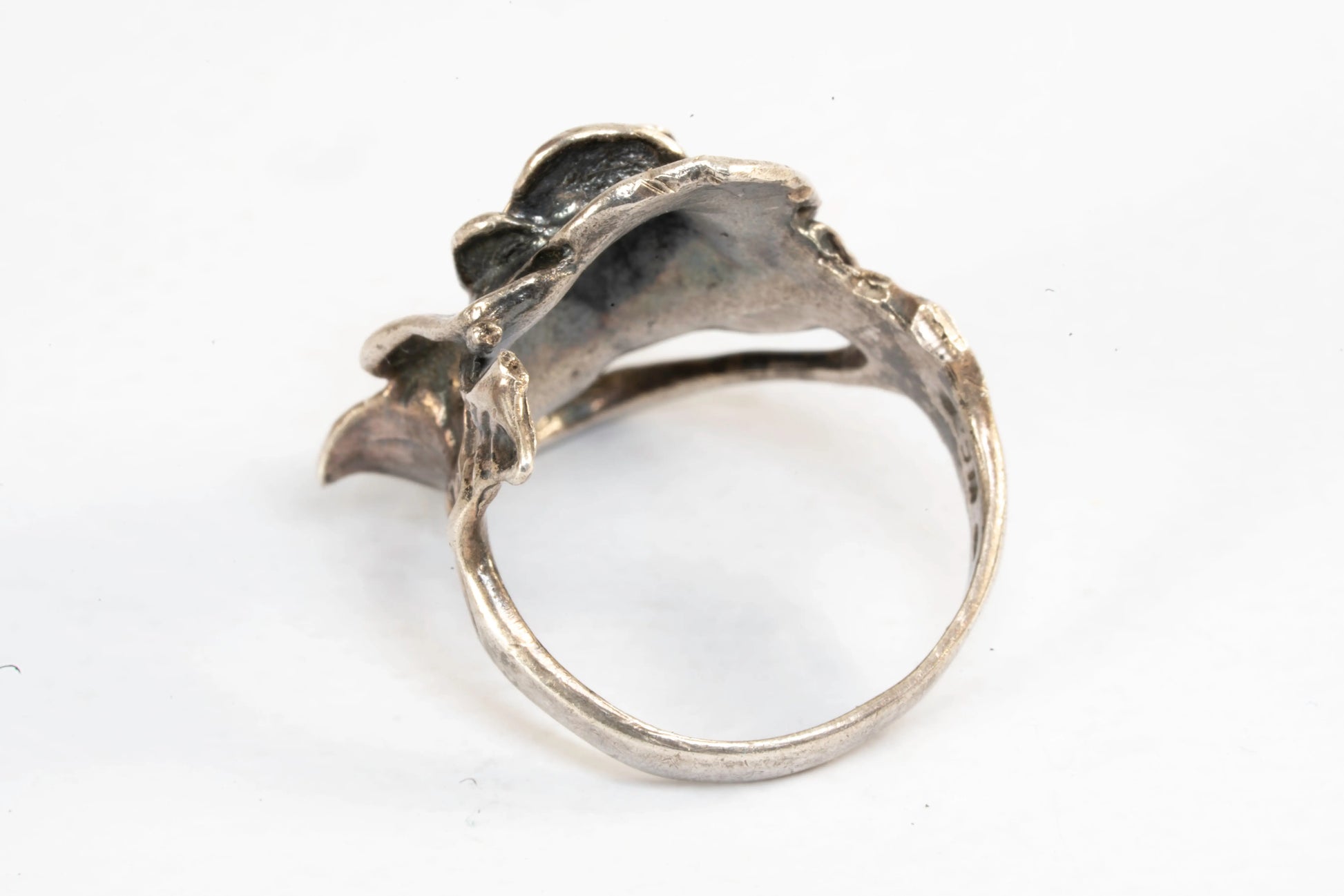 Bague en Argent motif rose sculté Ma boutique