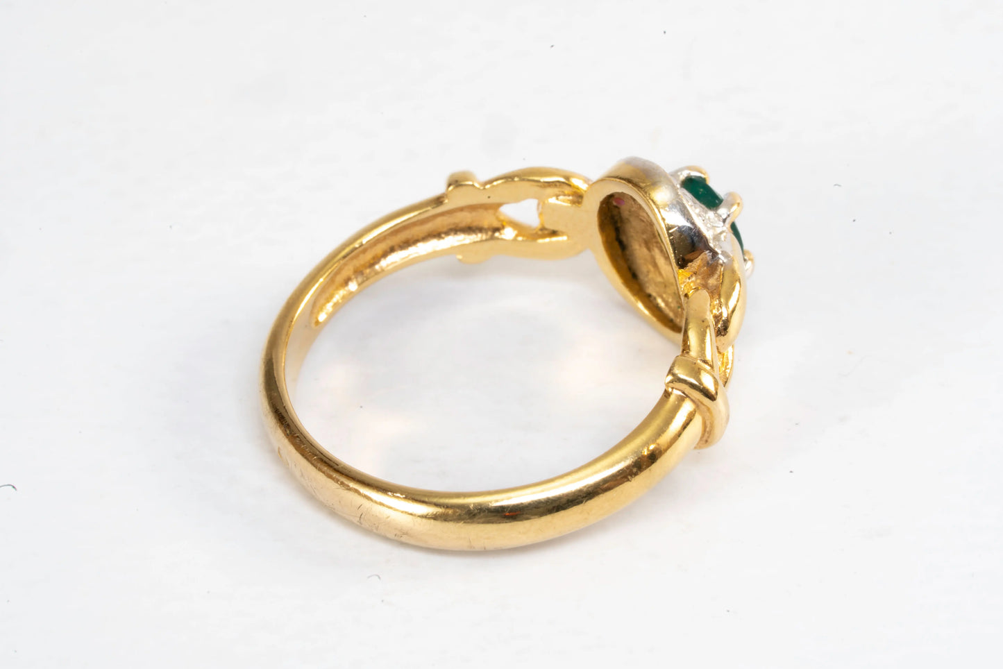 Bague en Plaqué Or sertie d'une émeraude Ma boutique