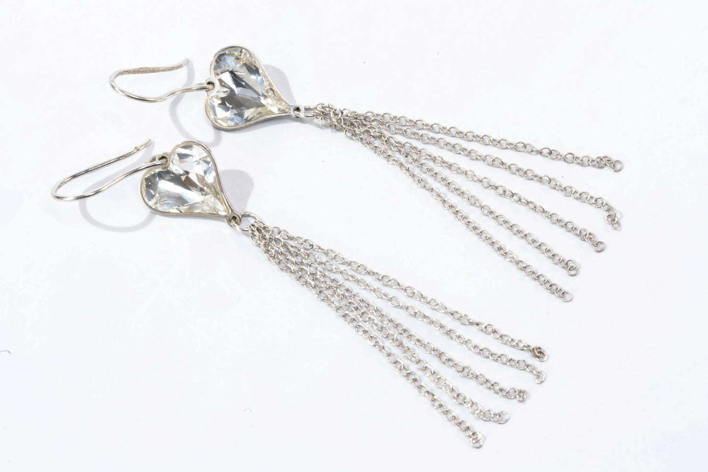 Boucles d'oreilles en Argent avec coeur et multi fils Ma boutique