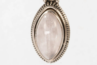 Boucles d'oreilles en Argent avec pierre de quartz rose Ma boutique