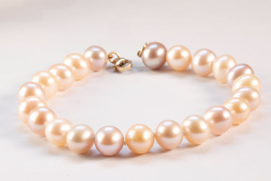 Bracelet Perles de Culture Nouées et Or Jaune 18K