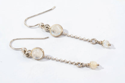 Boucles d'oreilles en Argent avec 2 pendentifs opale Ma boutique