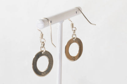 Boucles d'oreilles dormeuses en Argent avec petit anneau Ma boutique