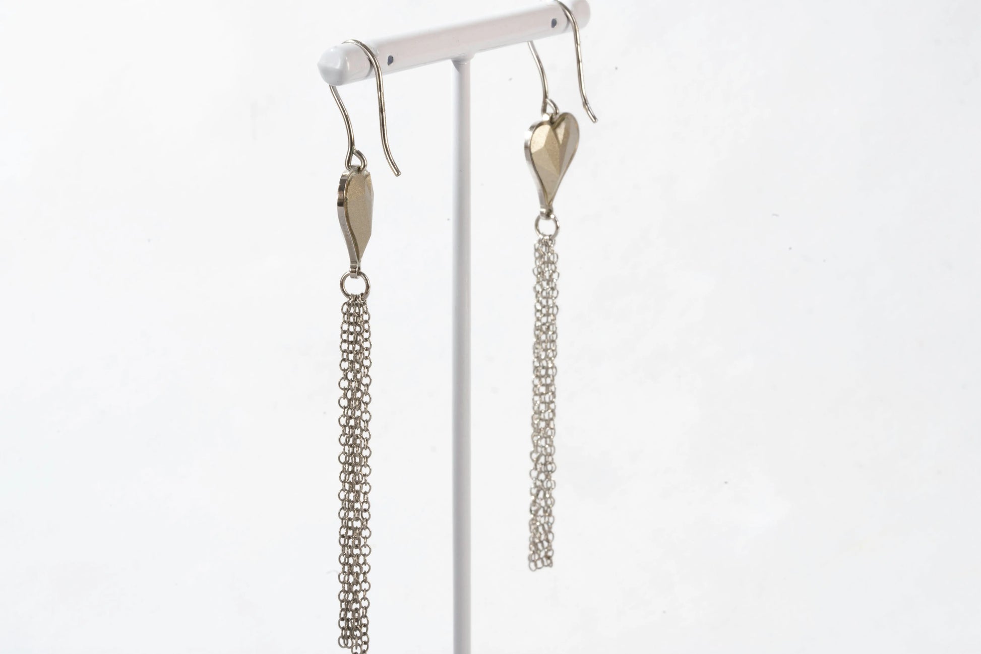 Boucles d'oreilles en Argent avec coeur et multi fils Ma boutique