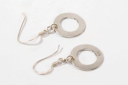 Boucles d'oreilles dormeuses en Argent avec petit anneau Ma boutique