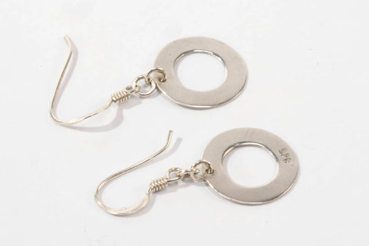 Boucles d'oreilles dormeuses en Argent avec petit anneau Ma boutique