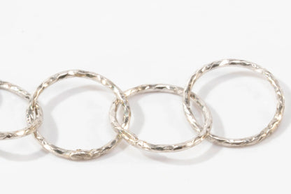 Boucles d'oreilles dormeuses en Argent avec 5 anneaux légèrement marqués Ma boutique