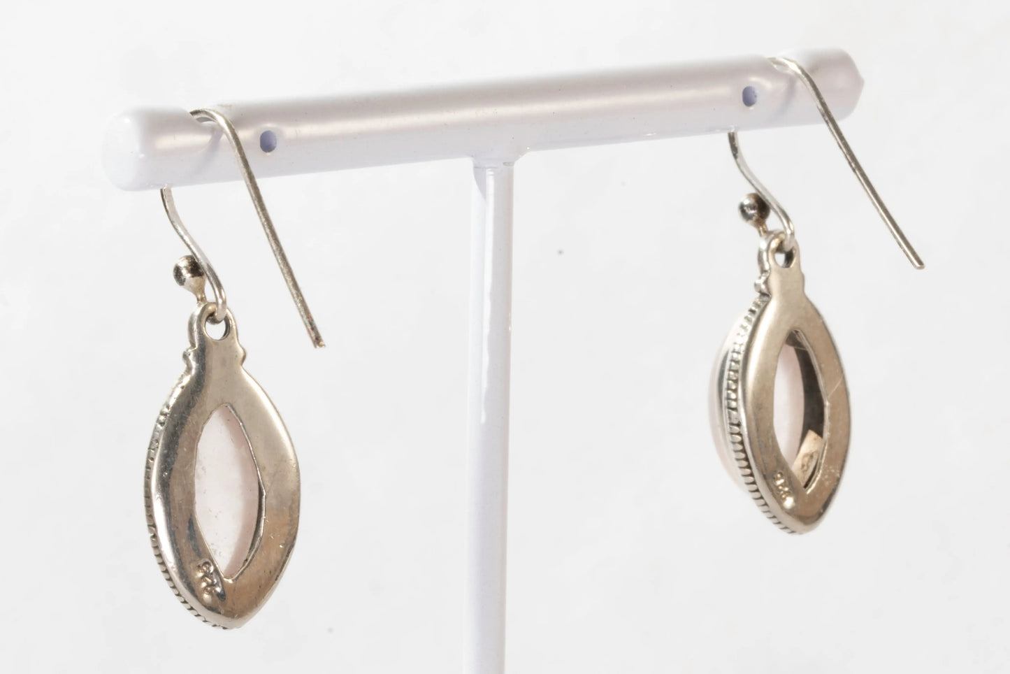 Boucles d'oreilles en Argent avec pierre de quartz rose Ma boutique