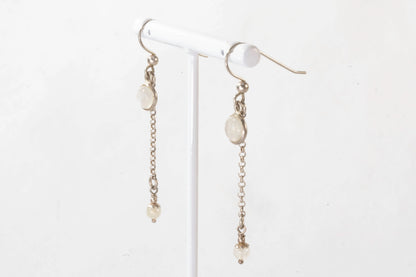Boucles d'oreilles en Argent avec 2 pendentifs opale Ma boutique